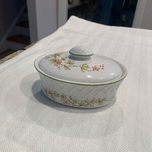 Floral Ceramic Dish with Lid